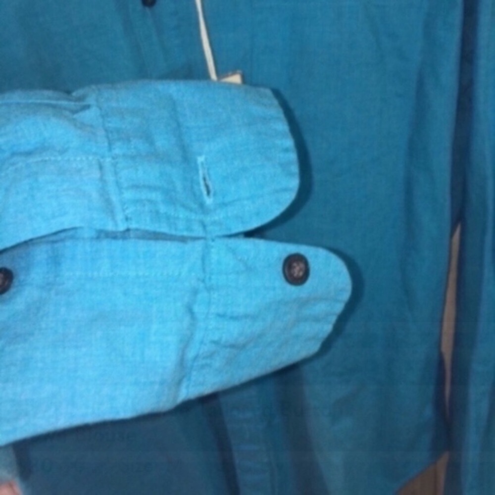 NWT J. Crew Blue Tailored Button Down Blouse - Picture 3 of 5